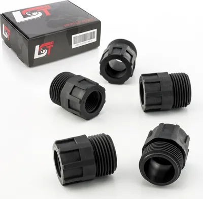 Produktbild von 5x Verbinder Kupplung Schraubsystem Reduzierstück Reduzierung PE-Rohr 1/2" x 1"
