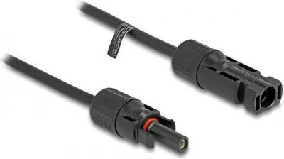 Productafbeelding van Delock DL4 Zonnepaneelkabel, 6 mm², mannelijke connector naar vrouwelijke connector, 3 meter, zwart