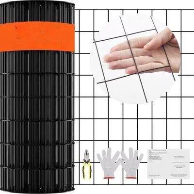 Productafbeelding van Famanu metalen gaas met vinylcoating - rol van 15 meter, 61 cm hoog, zwart