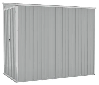 Produktbild von vidaXL Anbauschuppen Grau 118x194x178 cm Verzinkter Stahl