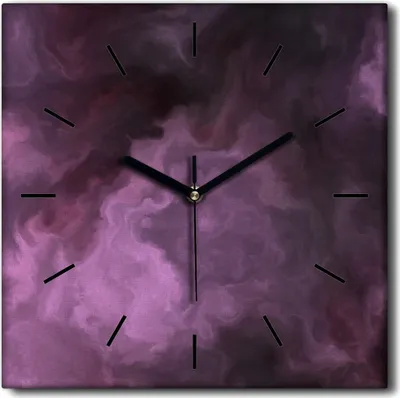 Produktbild von Coloray Uhr auf Leinwand 30x30 cm Wand Uhr Dekoration Wohnzimmer Segeltuch schwarze Hände -Nebelsturm