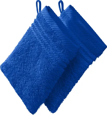 Produktbild von REDBEST Waschhandschuh 2er-Pack royalblau 15x21 cm