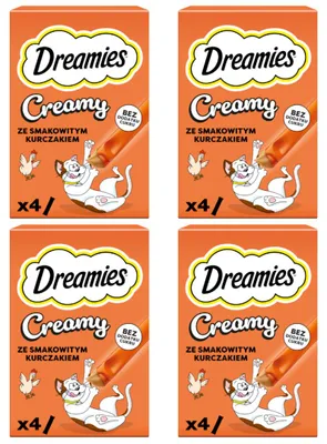 Produktbild von Dreamies Cremige Katzenleckerlis 16x10g mit köstlichem Hühnchen