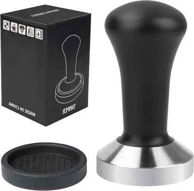 Image de Tasseur à café de 51 mm avec manche en aluminium et tête en acier inoxydable 304 – Tasseur de barista pour la préparation du café