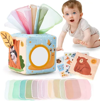 Productafbeelding van Baby Tissue Box Toy - Baby speelgoed 6-12 maanden Montessori speelgoed voor 6 maanden oude musthaves