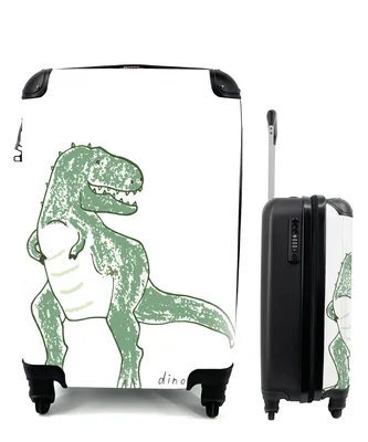 Obrázek produktu pro Kufr Příruční zavazadlo na kolečkách Malý cestovní kufr na 4 kolečkách Školka - Tyranosaurus - Dinosaurus - Chlapci - Dívky - Děti - Velikost kabiny <