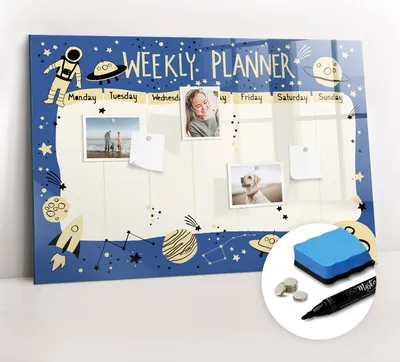 Produktbild von Magnetpinnwand Memoboard - Zubehörsatz - Schwarzer Marker + Schwamm + Magnete - 90 x 60 cm - Raumplaner