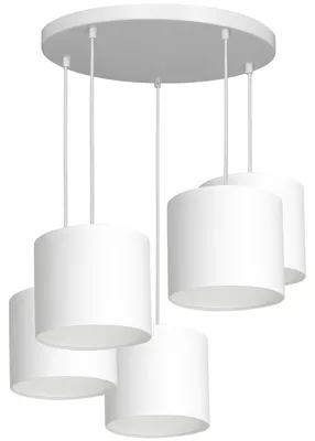 Zdjęcie produktu dla Lampa wisząca Arden biały matowy 5xE27x15W tkanina wym:115x58x58cm IP20 Luminex