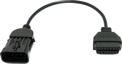 Produktbild von OBD Kabel 30 cm OBD 2 Buchse für Opel 10pin in Schwarz für Auto Diagnose
