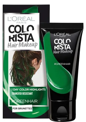 Produktbild von L’Oréal Paris Colorista Hair Make Up, Grün, Green, Weiblich, Blond, Braun, Röhre, 1 Stück(e)