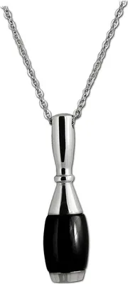Immagine prodotto di Amello collana acciaio inox Vetroceramica 50cm cono gioielli argento nero D2ESKX15S