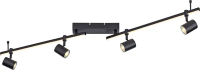 Produktbild von Deckenleuchte schwarz 4xGU10/4,50W/3000K, 1xLED-Board 10W