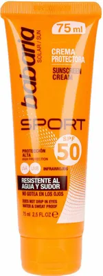 Imagen del producto de Loción solar para deportistas Solar Sport Waterproof Babaria, factor de protección 50 (75 ml)