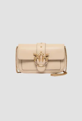 Image de Sac bandoulière Pinko, modèle "Small Love", couleur beige, pour femme