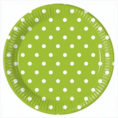 Produktbild von Partyteller Dots grün, 8 Stück