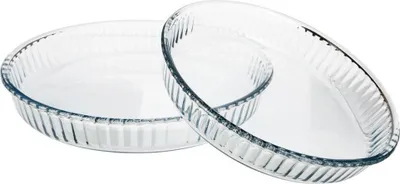 Produktbild von Dwie okrągłe formy do pieczenia ciast - szklane, 32, 26 cm