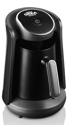 Türkische Kaffeemaschine, 4 Tassen, Chrom, Überlaufschutz, kompakt