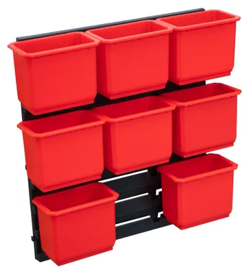 Immagine prodotto di Toolbrothers RHINO Set di contenitori n. 2 Parete dell'officina con 8 contenitori per la valigetta RHINO XXL