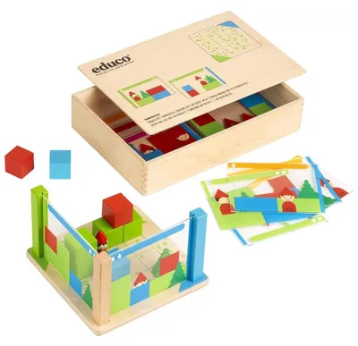Image de Educo Apprendre les mathématiques - Bâtir avec des vues différentes - jeu Montessori