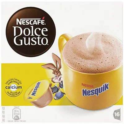 Zdjęcie produktu dla Nescafé Dolce Gusto Nesquik, Cocoa, 436 kcal, 70 kcal, 1833 kJ, 292 kJ, 15,8 g