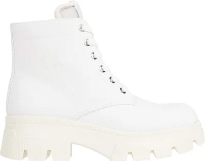 Image de Calvin Klein Jeans Bottines pour femmes YW0YW00947 YBR Couleur : Blanc Taille : 39