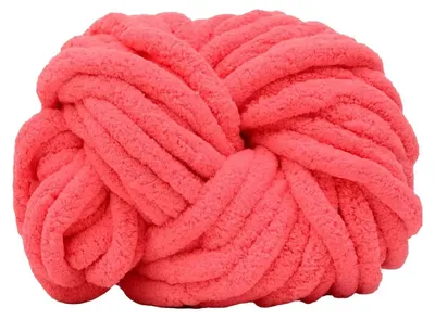 Obrázek produktu pro Pletená příze, silná, 250 g, vhodná pro pletení objemných svetrů, extra hrubá, barva: melounová, 1 x 250 g
