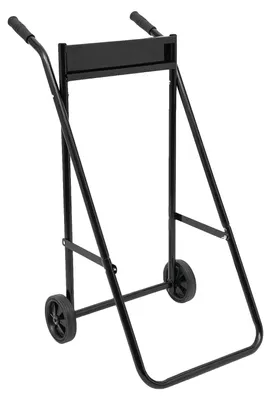 Productafbeelding van Buitenboordmotorwagen, robuuste stalen constructie, opvouwbaar design, zwart
