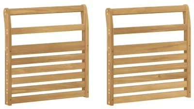 Immagine prodotto di vidaXL Modulo bracciolo, 2 pezzi, bianco, 58,5 x 8 x 60 cm, legno massello di acacia