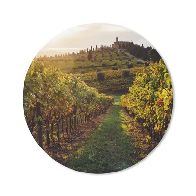Produktbild von MuchoWow® Mauspad Mousepad Toskana - Landschaft - Weinberge 20x20 cm - Mousepads - Maus Mat - Pad - Mausunterlage - Schreibtischmatte