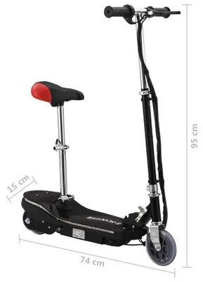 Produktbild von vidaXL E-Scooter für Kinder mit Sitz und LED 120 W Schwarz