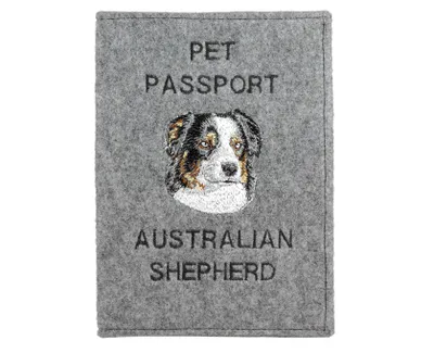 Obrázek produktu pro Art-Dog Obal na doklady – Australský ovčák – s výšivkou