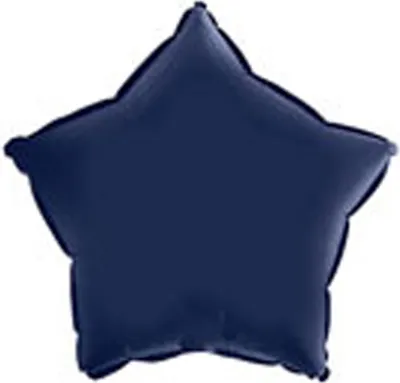 Produktbild von 18"/Ø46cm Stern Folienballon Uni | Satin Blau