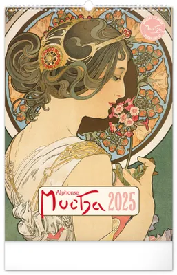 Obrázok produktu pre Nástenný kalendár Alfons Mucha 2025, 33 × 46 cm