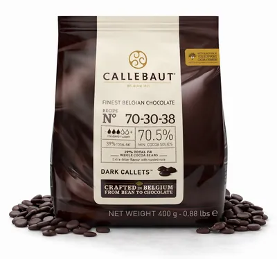 Produktbild von CALLEBAUT Receipe No. 70-30-38 Kuvertüre Callets, 70% Kakao - - 400g