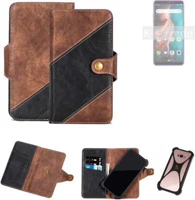 Produktbild von K-S-Trade Handyhülle Schutzhülle Bookstyle Case kompatibel mit Ulefone P6000 Plus Klapphülle Cover Hülle Schutztasche 1x