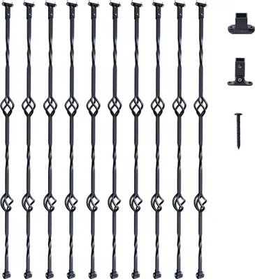 Immagine prodotto di Ringhiere metalliche per le scale - Ponti in acciaio da 44 pollici - Gabbie doppie imbullonate