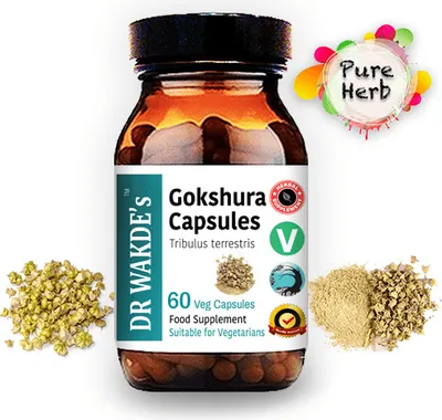 Immagine prodotto di DR WAKDE'S Gokshura Capsule (Tribulus terrestris) | 60 Capsule Vegi | Integratore Ayurvedico | Vegano | 100% Erbe | Sconti Volume | Spedizione in giornata