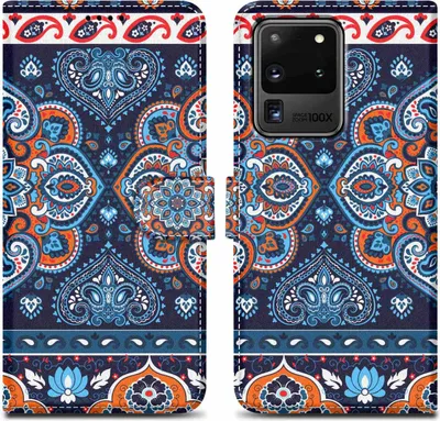 Obrázek produktu pro Cadorabo Protective Case for Samsung Galaxy S20 ULTRA Case Design Blue Kryt na mobilní telefon Magnetický kryt pouzdra