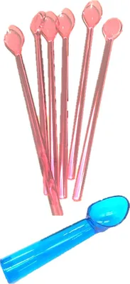 Produktbild von Eislöffel 6 x Joghurtlöffel Limonadenlöffel lang Cocktaillöffel Kunststoff 21cm plus