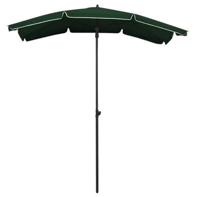 Image de vidaXL Parasol avec mât 200x130 cm vert