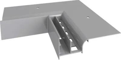 Zdjęcie produktu dla Renoplast Profil okapowy aluminiowy W20, Do posadzki wentylowanej na tarasy i balkony, Kąt wewnętrzny 90°, Szary