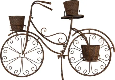Obrázek produktu pro Clayre & Eef Stojan na rostliny Bicycle 107x35x70 cm Hnědý kov