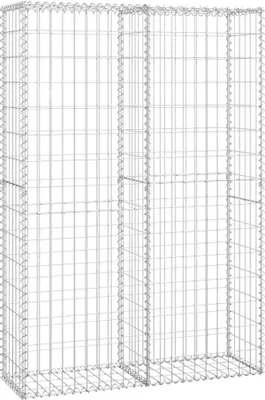 Produktbild von Steinkorb Gabione mit Deckeln Verzinkter Draht 150×100×30 cm