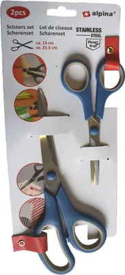 Produktbild von Scherenset 2tlg Multifunktions- Universalscheren Haushalt rot & blau Edelstahl , Farbe:blau