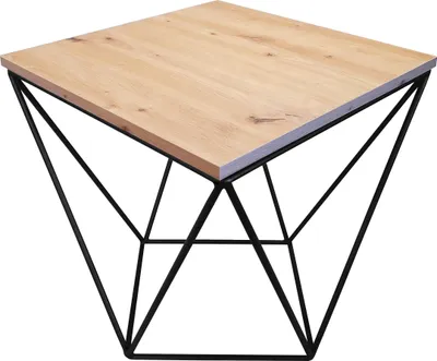 Obrázok produktu pre LOFT Priemyselný dubový/čierny drôtený konferenčný stolík