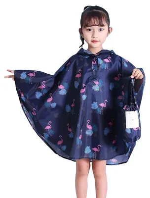 Immagine prodotto di Impermeabile con cappuccio per bambini - Poncho impermeabile per bambini dai 1 ai 12 anni