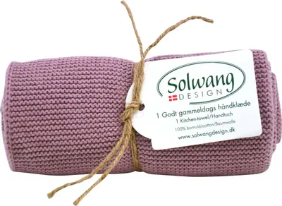 Produktbild von Solwang Küchentuch STAUBIG ROSA gestrickt Putztuch Geschirrtuch Handtuch Gäste