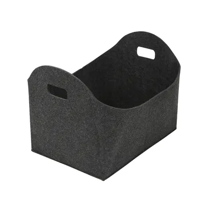 Zdjęcie produktu dla Fiqops filcowa torba na drewno opałowe kosz na drewno XL kosz na drewno opałowe torba filcowa na drewno opałowe gazety 44 x 31 x 34 cm ciemnoszary