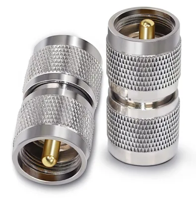 UHF-Koaxialadapter PL259 auf PL259, 2 Stück, 50 Ohm, vergoldet