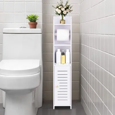 Productafbeelding van Omgoods - Toiletpapierhouder en Badkamerkast voor Kleine Ruimtes